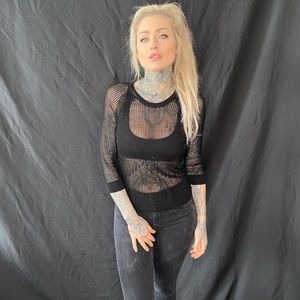 Sheer Mesh Sweater